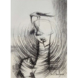 A. S. Rind, 30 x 43 Inch, Charcoal On Paper, Figurative Painting, AC-ASR-730